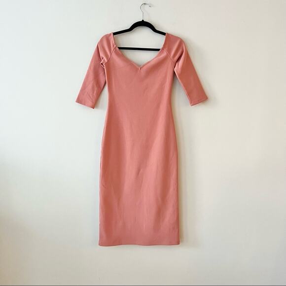 Revolve LPA Midi Dress 130 in Rose Pink - Picture 5 of 7